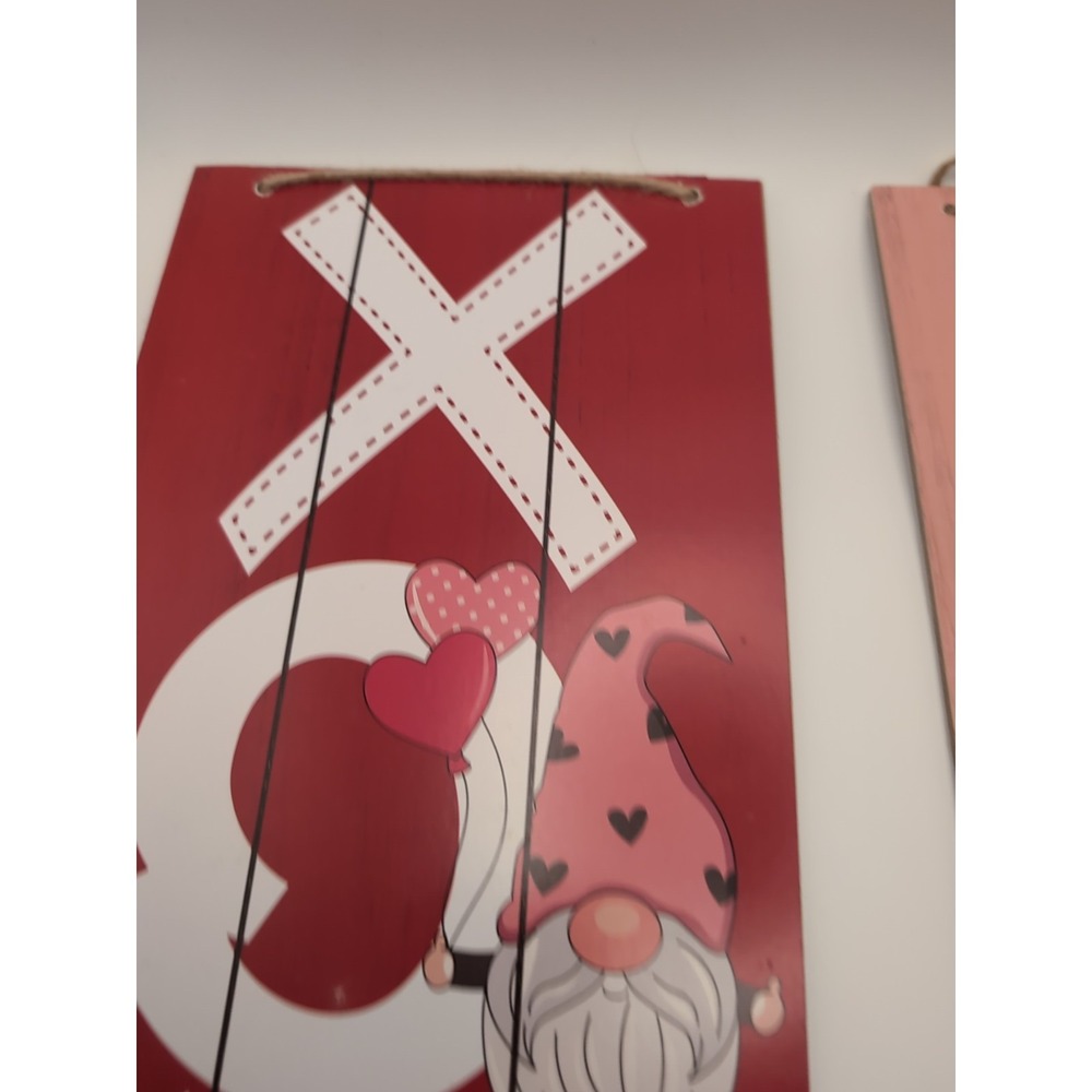 Valentine's St Patrick Welcome Set Of 2 Two Sided 6 X 17 - Picture 5 of 6